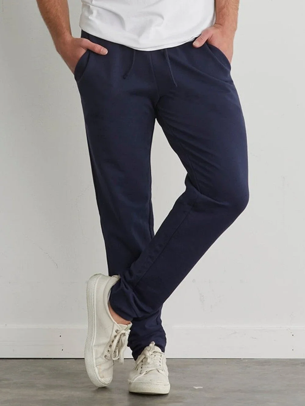 EDDIE BAUER Jogger Sweatpants Vintage Soft Navy Blue XL Classic New